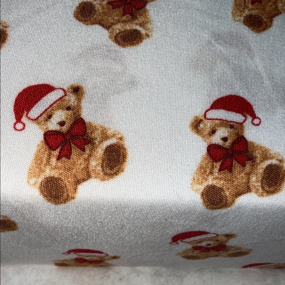 Queen Sheet Set - White with Brown Teddy Bears